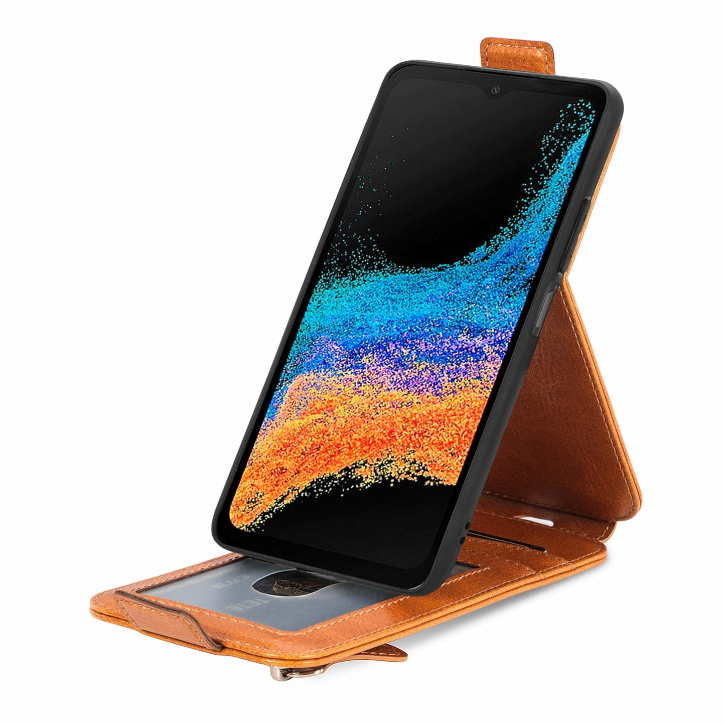 OPPO Reno8 Lite Zipper Wallet Case - Vertical Flip Leather Phone Cover with Multiple Card Slots and Stand