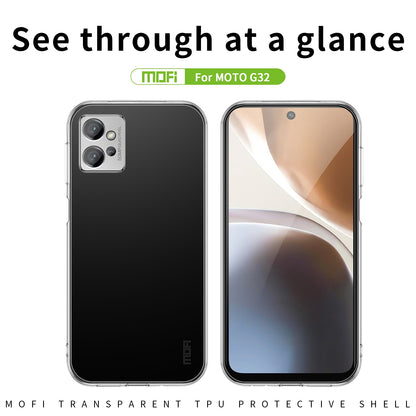Motorola Moto G32 Clear TPU Case - Ultra-Thin, Shockproof, Anti-Yellowing Transparent Soft Protective Cover with Precise Cutouts, Scratch Resistance & Lightweight Design