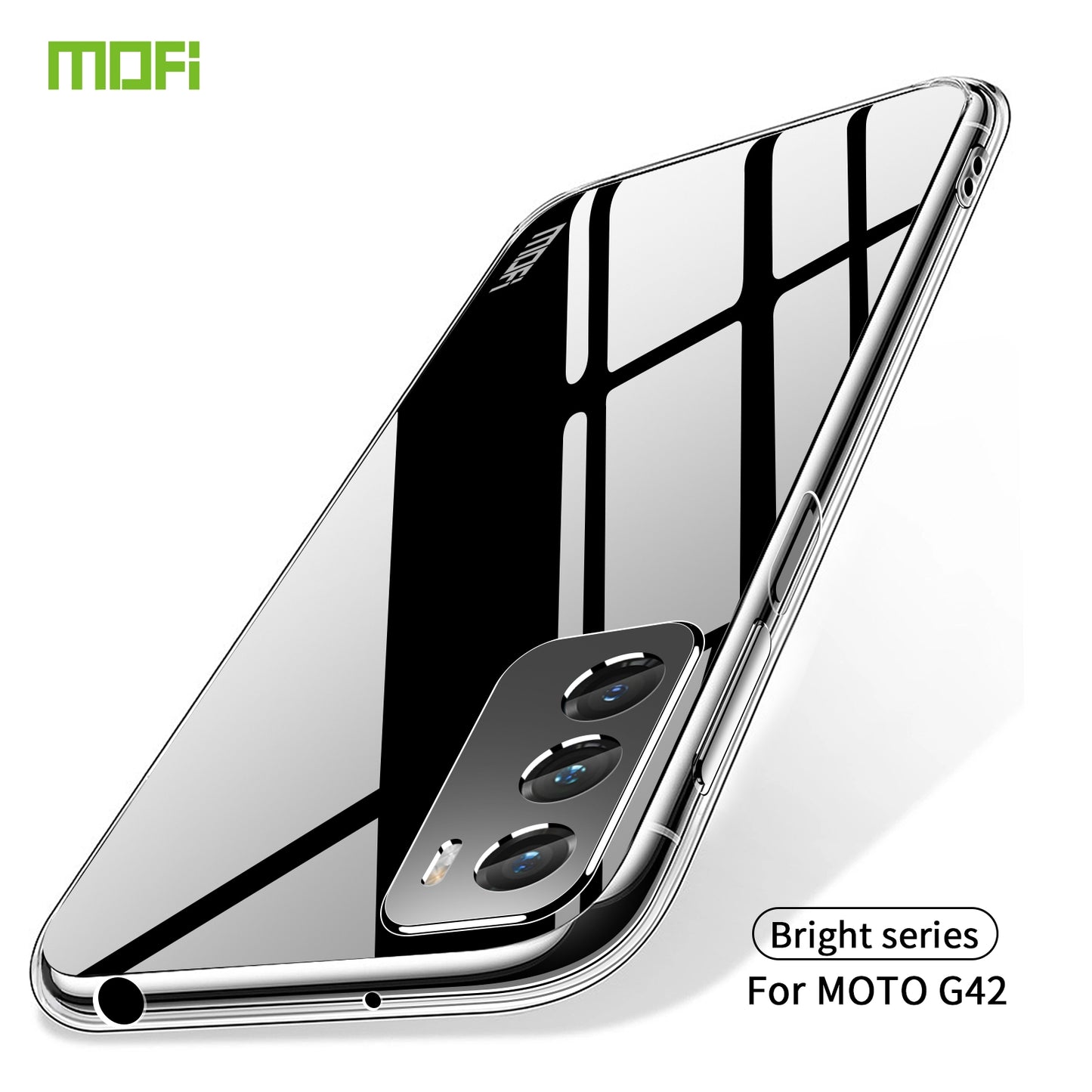 Motorola Moto G42 Clear TPU Case - Ultra-Thin, Shockproof, Anti-Yellowing Transparent Soft Protective Cover with Precise Cutouts, Scratch Resistance & Lightweight Design