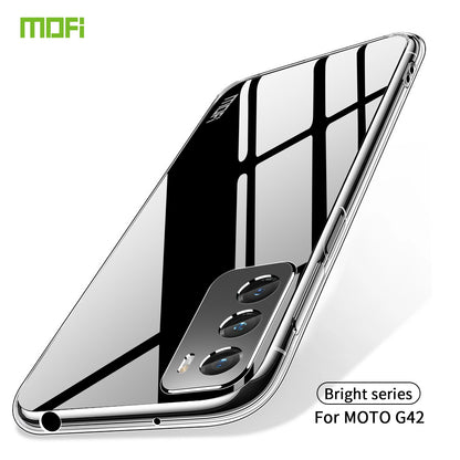 Motorola Moto G42 Clear TPU Case - Ultra-Thin, Shockproof, Anti-Yellowing Transparent Soft Protective Cover with Precise Cutouts, Scratch Resistance & Lightweight Design