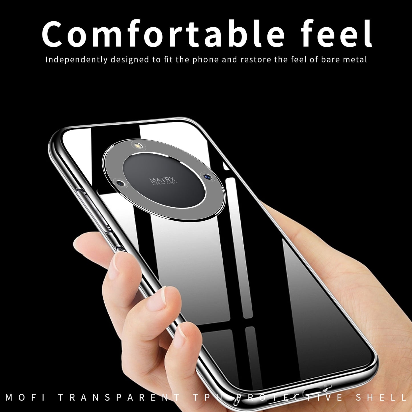 Honor X40 Clear TPU Case - Ultra-Thin, Shockproof, Anti-Yellowing Transparent Soft Protective Cover with Precise Cutouts, Scratch Resistance & Lightweight Design