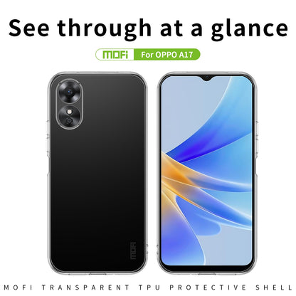 OPPO A17 Clear TPU Case - Ultra-Thin, Shockproof, Anti-Yellowing Transparent Soft Protective Cover with Precise Cutouts, Scratch Resistance & Lightweight Design