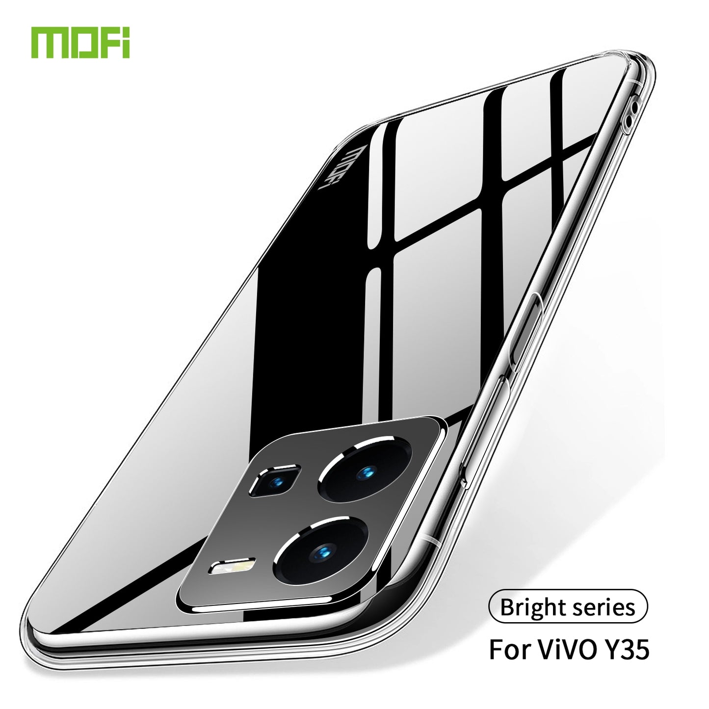 For vivo Y35 4G Clear TPU Case - Ultra-Thin, Shockproof, Anti-Yellowing Transparent Soft Protective Cover with Precise Cutouts, Scratch Resistance & Lightweight Design