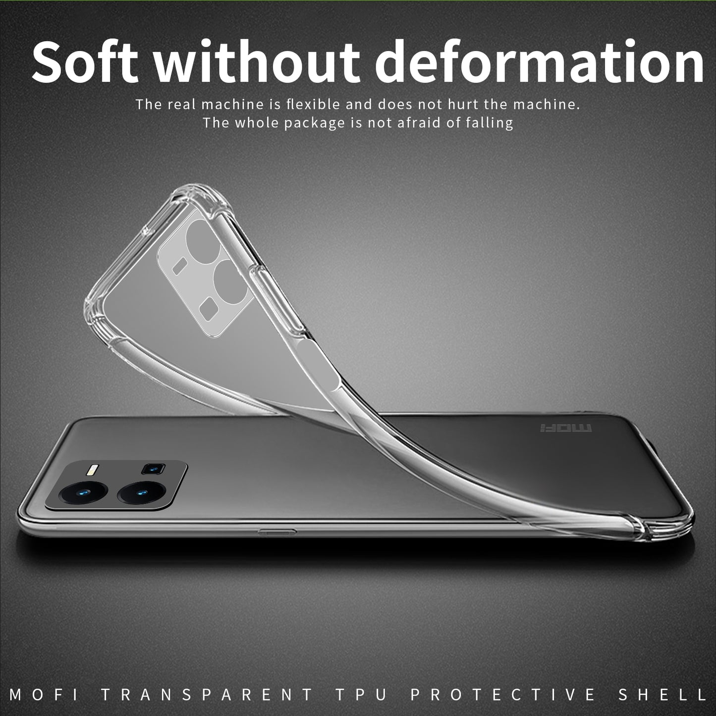 For vivo Y35 4G Clear TPU Case - Ultra-Thin, Shockproof, Anti-Yellowing Transparent Soft Protective Cover with Precise Cutouts, Scratch Resistance & Lightweight Design