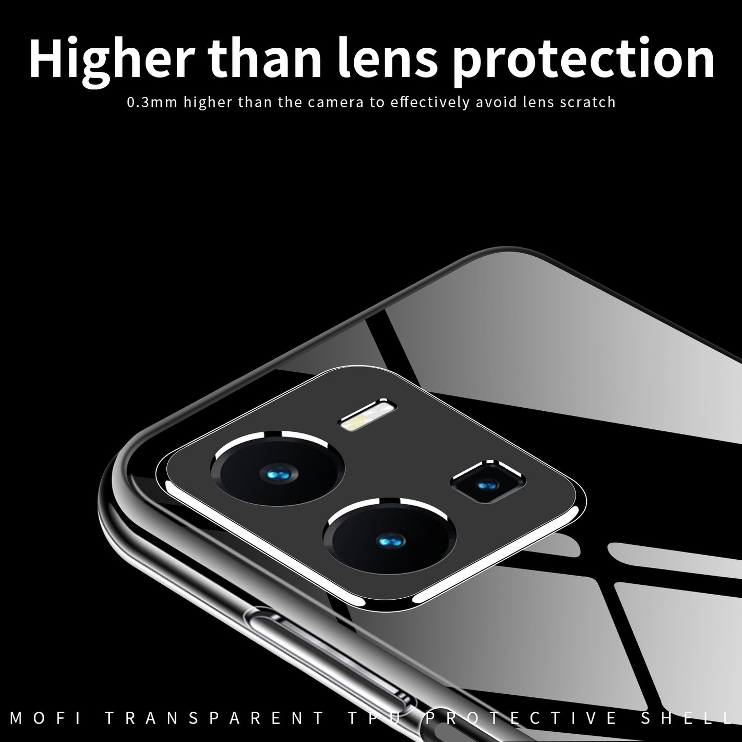 For vivo Y35 4G Clear TPU Case - Ultra-Thin, Shockproof, Anti-Yellowing Transparent Soft Protective Cover with Precise Cutouts, Scratch Resistance & Lightweight Design