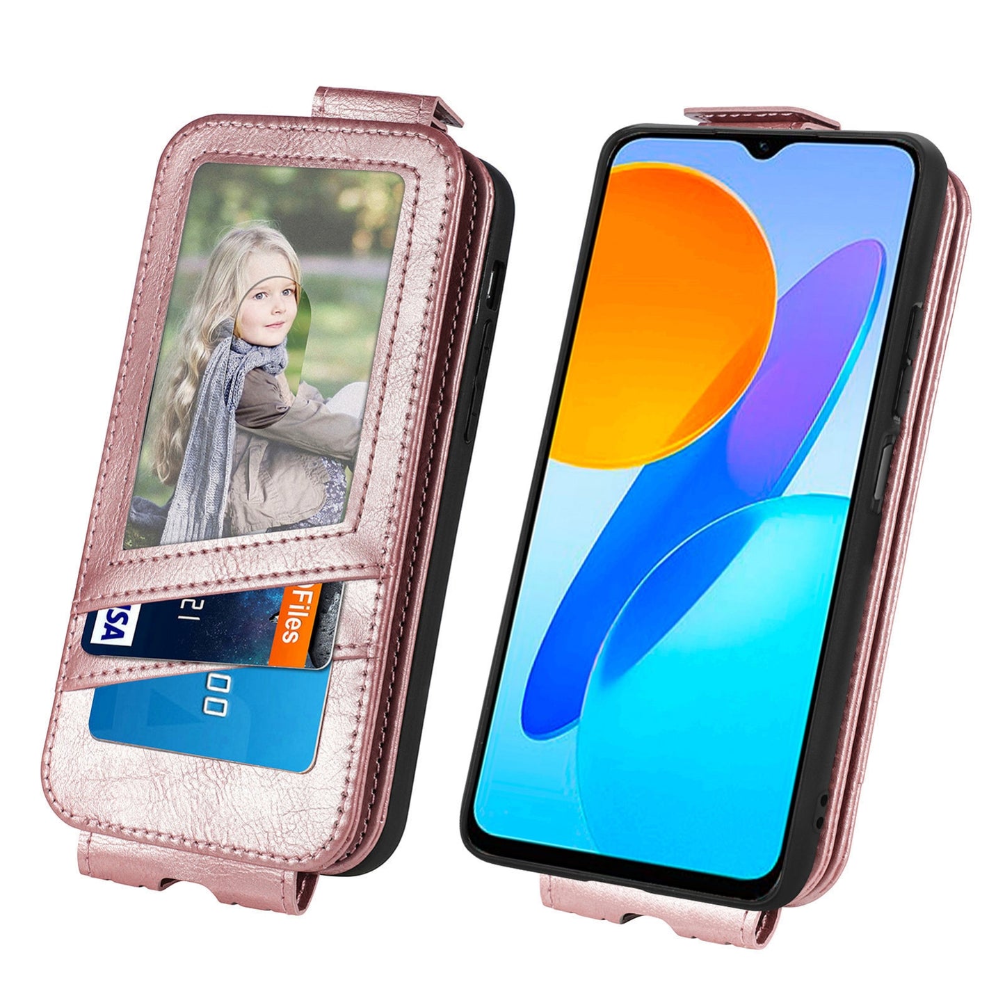 Honor X8 5G Zipper Wallet Case - Vertical Flip Leather Phone Cover with Multiple Card Slots and Stand