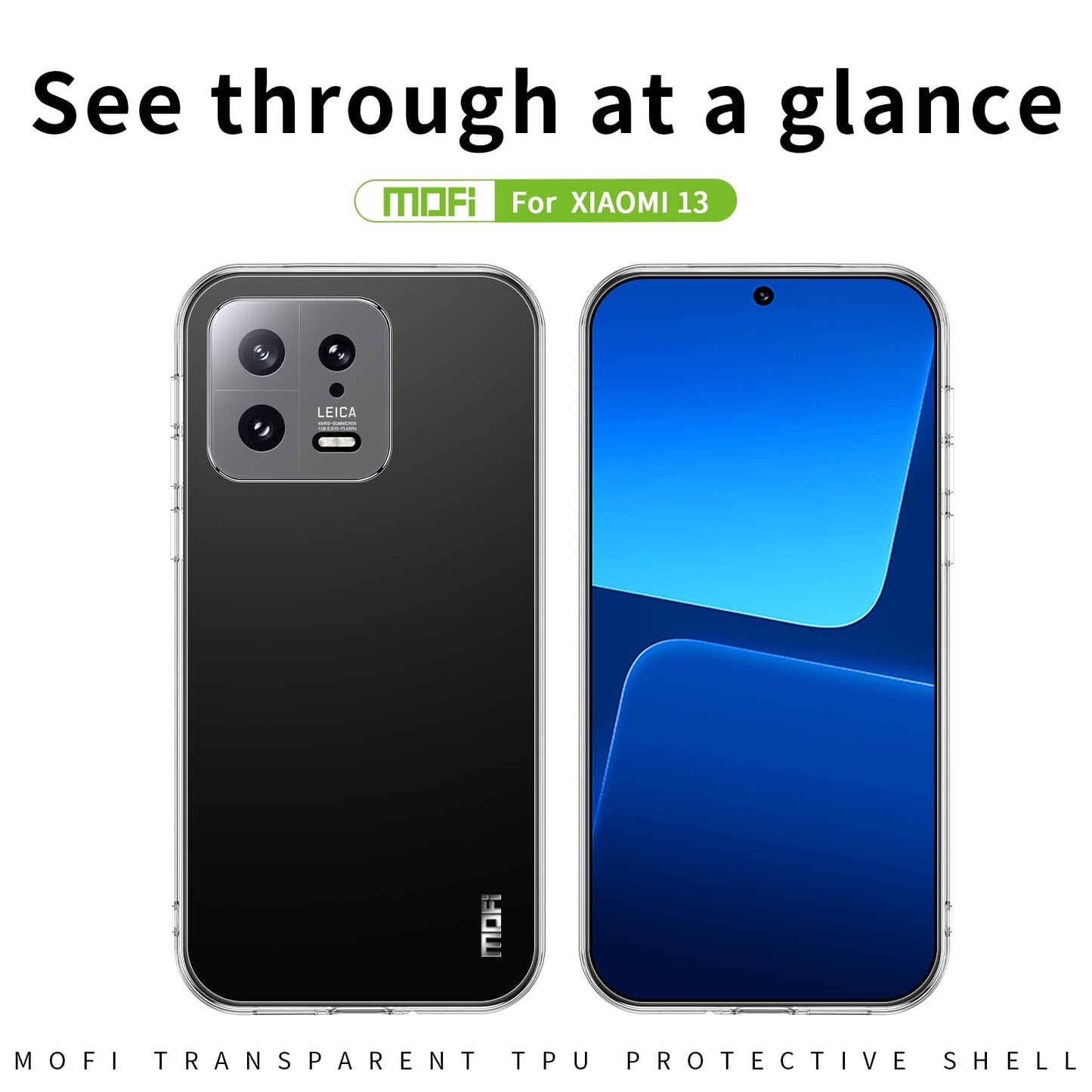Xiaomi 13 Clear TPU Case - Ultra-Thin, Shockproof, Anti-Yellowing Transparent Soft Protective Cover with Precise Cutouts, Scratch Resistance & Lightweight Design