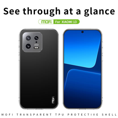 Xiaomi 13 Clear TPU Case - Ultra-Thin, Shockproof, Anti-Yellowing Transparent Soft Protective Cover with Precise Cutouts, Scratch Resistance & Lightweight Design