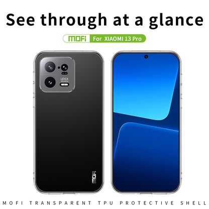 Xiaomi 13 Pro Clear TPU Case - Ultra-Thin, Shockproof, Anti-Yellowing Transparent Soft Protective Cover with Precise Cutouts, Scratch Resistance & Lightweight Design