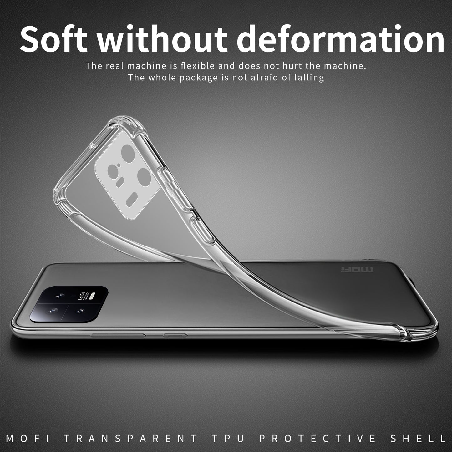 Xiaomi 13 Pro Clear TPU Case - Ultra-Thin, Shockproof, Anti-Yellowing Transparent Soft Protective Cover with Precise Cutouts, Scratch Resistance & Lightweight Design