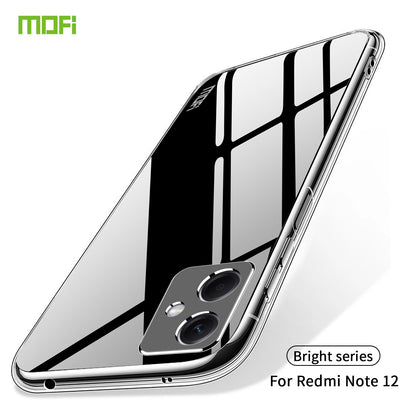 Xiaomi Redmi Note 12 Clear TPU Case - Ultra-Thin, Shockproof, Anti-Yellowing Transparent Soft Protective Cover with Precise Cutouts, Scratch Resistance & Lightweight Design