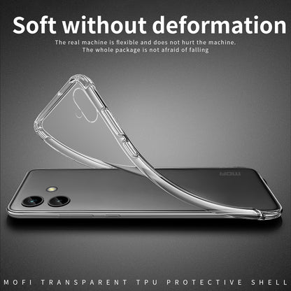 Samsung Galaxy A04e Clear TPU Case - Ultra-Thin, Shockproof, Anti-Yellowing Transparent Soft Protective Cover with Precise Cutouts, Scratch Resistance & Lightweight Design