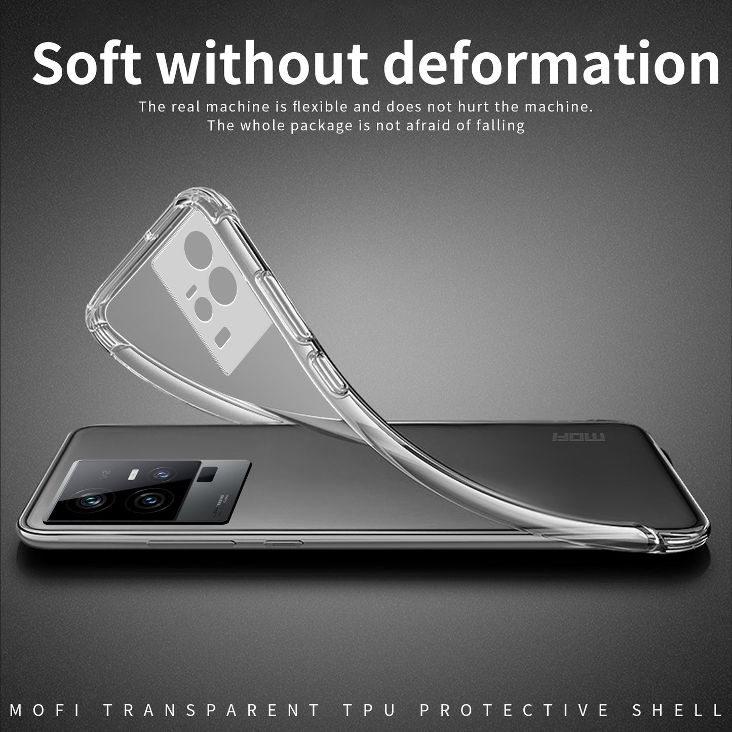 vivo iQOO11 Clear TPU Case - Ultra-Thin, Shockproof, Anti-Yellowing Transparent Soft Protective Cover with Precise Cutouts, Scratch Resistance & Lightweight Design
