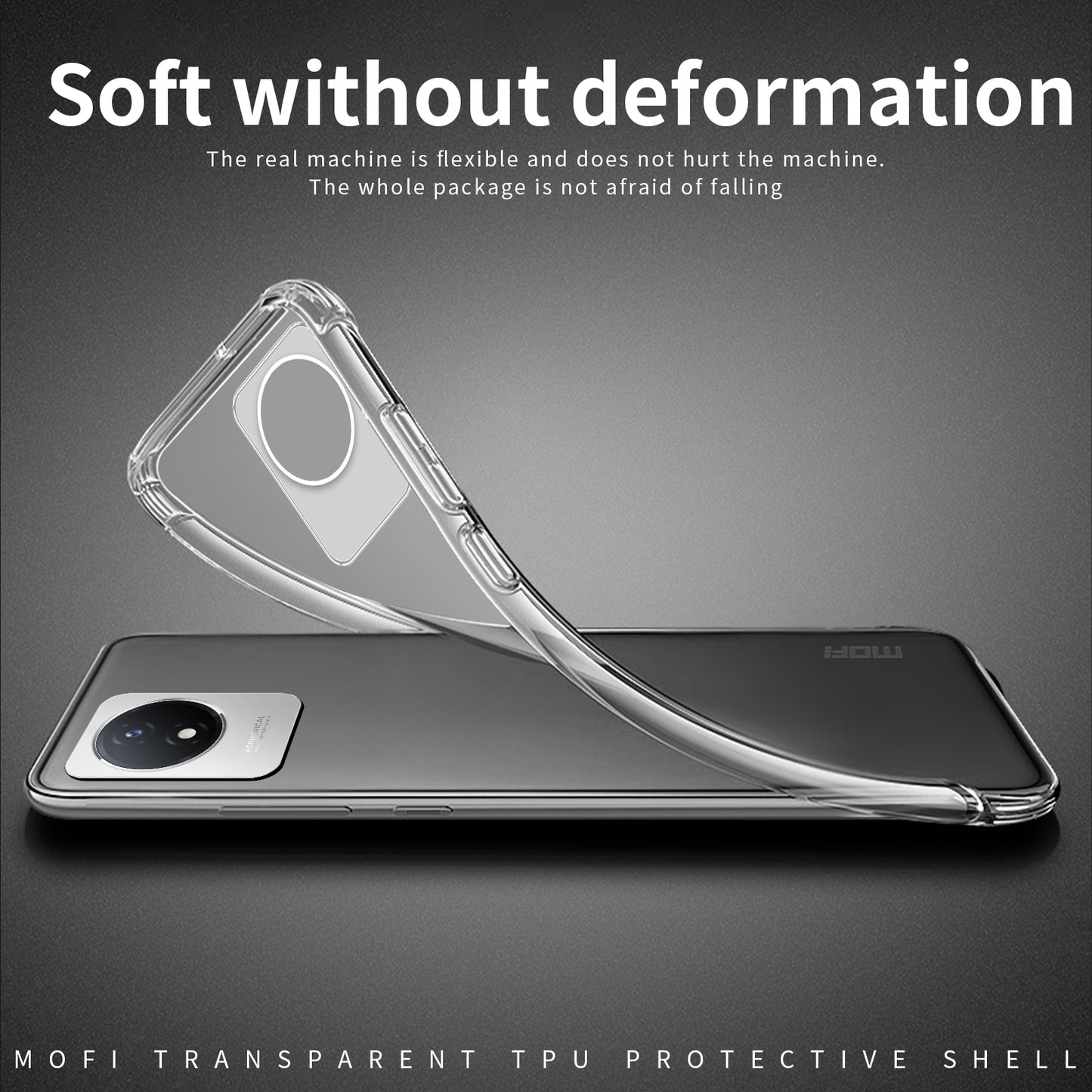 vivo Y02 4G Clear TPU Case - Ultra-Thin, Shockproof, Anti-Yellowing Transparent Soft Protective Cover with Precise Cutouts, Scratch Resistance & Lightweight Design