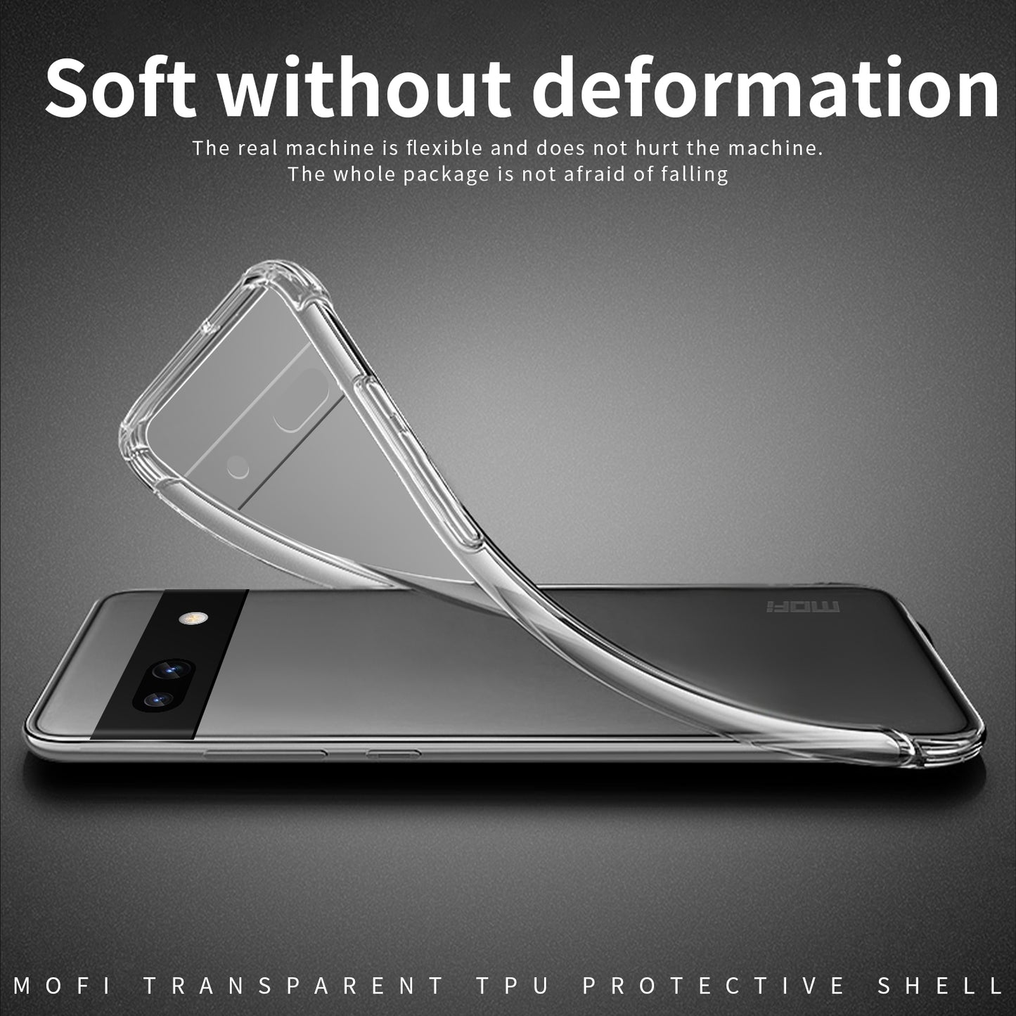 Google Pixel 7A Clear TPU Case - Ultra-Thin, Shockproof, Anti-Yellowing Transparent Soft Protective Cover with Precise Cutouts, Scratch Resistance & Lightweight Design