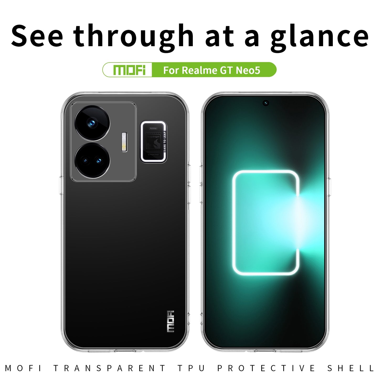 Realme GT Neo5 Clear TPU Case - Ultra-Thin, Shockproof, Anti-Yellowing Transparent Soft Protective Cover with Precise Cutouts, Scratch Resistance & Lightweight Design