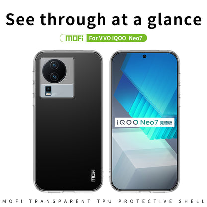 vivo iQOO Neo7 Clear TPU Case - Ultra-Thin, Shockproof, Anti-Yellowing Transparent Soft Protective Cover with Precise Cutouts, Scratch Resistance & Lightweight Design