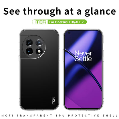 OnePlus Ace 2 Clear TPU Case - Ultra-Thin, Shockproof, Anti-Yellowing Transparent Soft Protective Cover with Precise Cutouts, Scratch Resistance & Lightweight Design