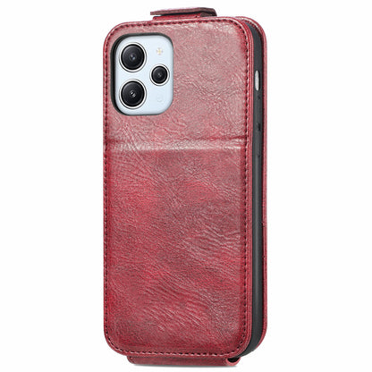 Xiaomi Redmi 12 4G Zipper Wallet Case - Vertical Flip Leather Phone Cover with Multiple Card Slots and Stand