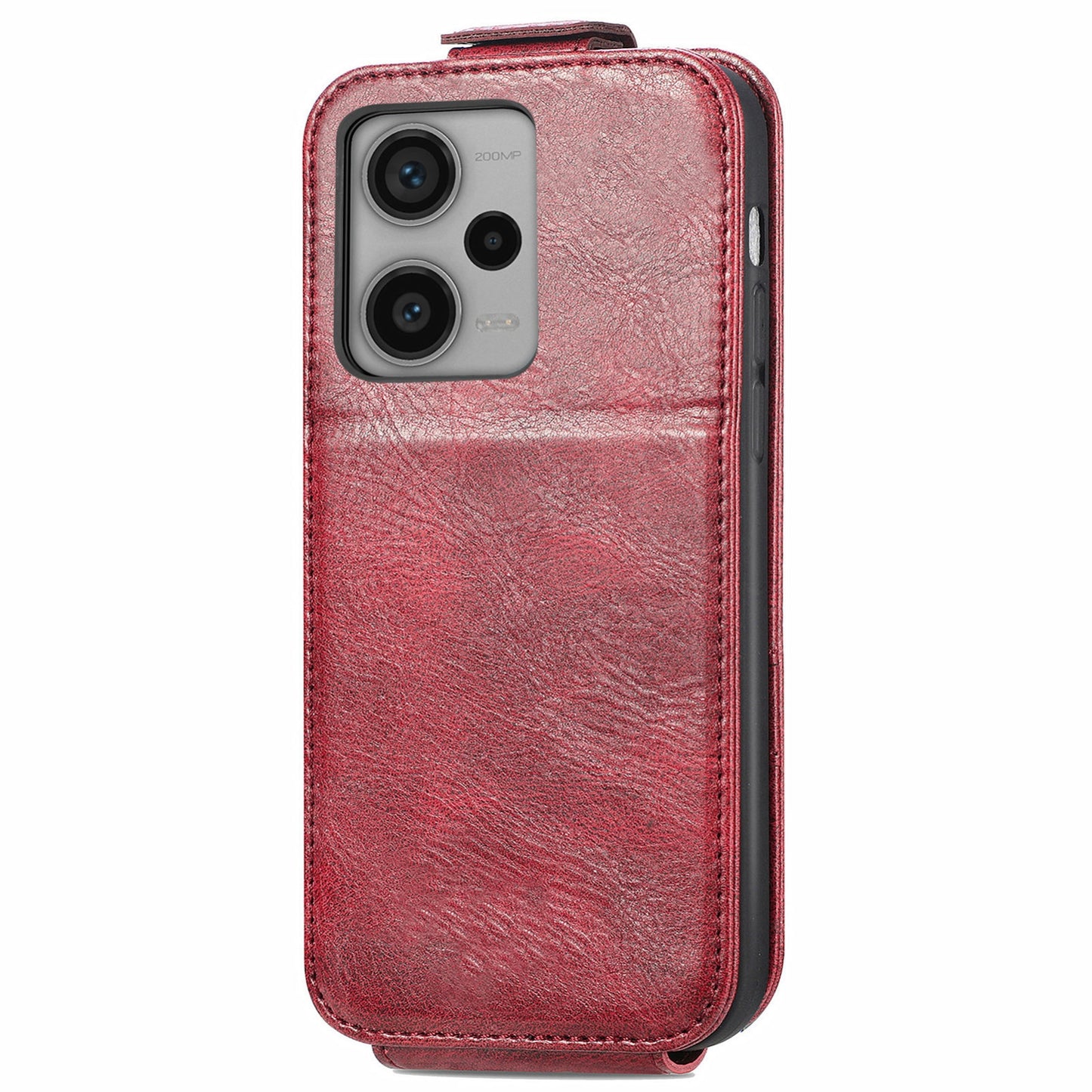 Xiaomi Redmi Note 12 Pro+ Zipper Wallet Case - Vertical Flip Leather Phone Cover with Multiple Card Slots and Stand