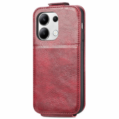 Xiaomi Redmi Note 13 4G Zipper Wallet Case - Vertical Flip Leather Phone Cover with Multiple Card Slots and Stand