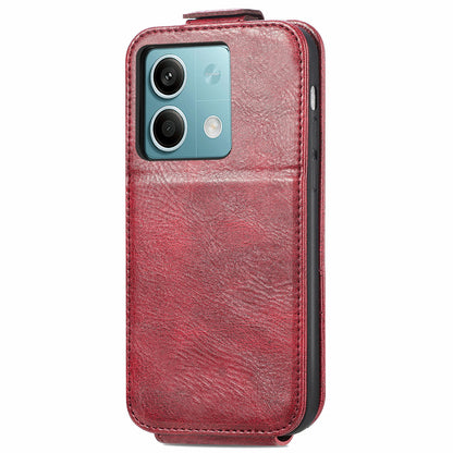 Xiaomi Redmi Note 13 5G Zipper Wallet Case - Vertical Flip Leather Phone Cover with Multiple Card Slots and Stand