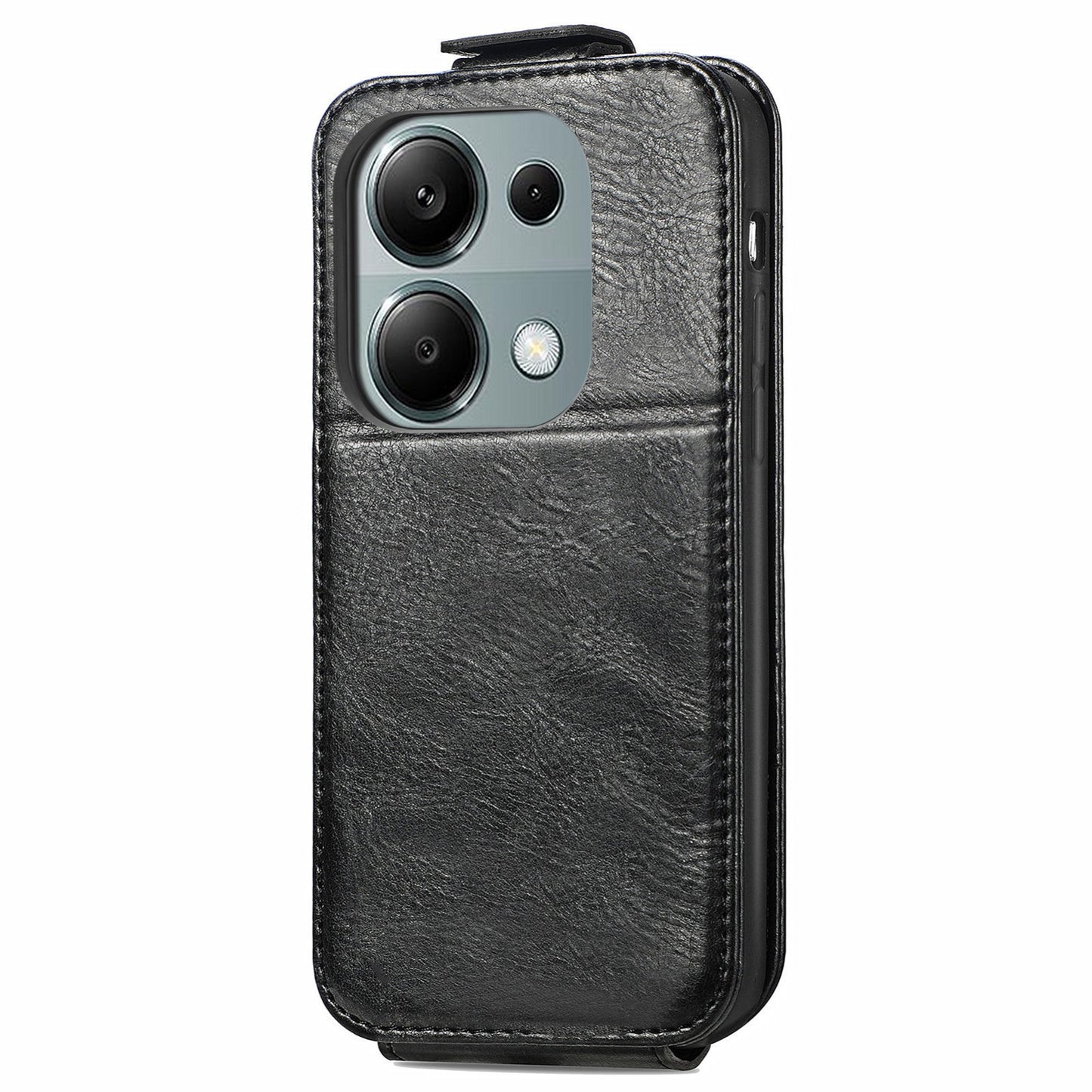 Xiaomi Redmi Note 13 Pro 4G Zipper Wallet Case - Vertical Flip Leather Phone Cover with Multiple Card Slots and Stand