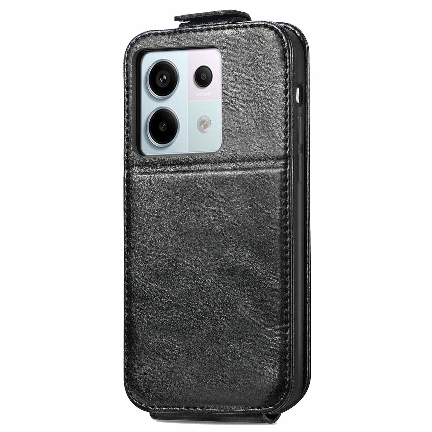 Xiaomi Redmi Note 13 Pro 5G Zipper Wallet Case - Vertical Flip Leather Phone Cover with Multiple Card Slots and Stand