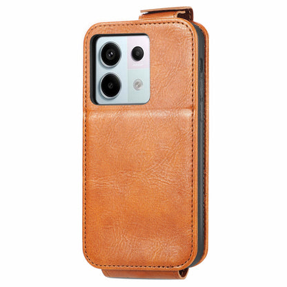 Xiaomi Redmi Note 13 Pro 5G Zipper Wallet Case - Vertical Flip Leather Phone Cover with Multiple Card Slots and Stand