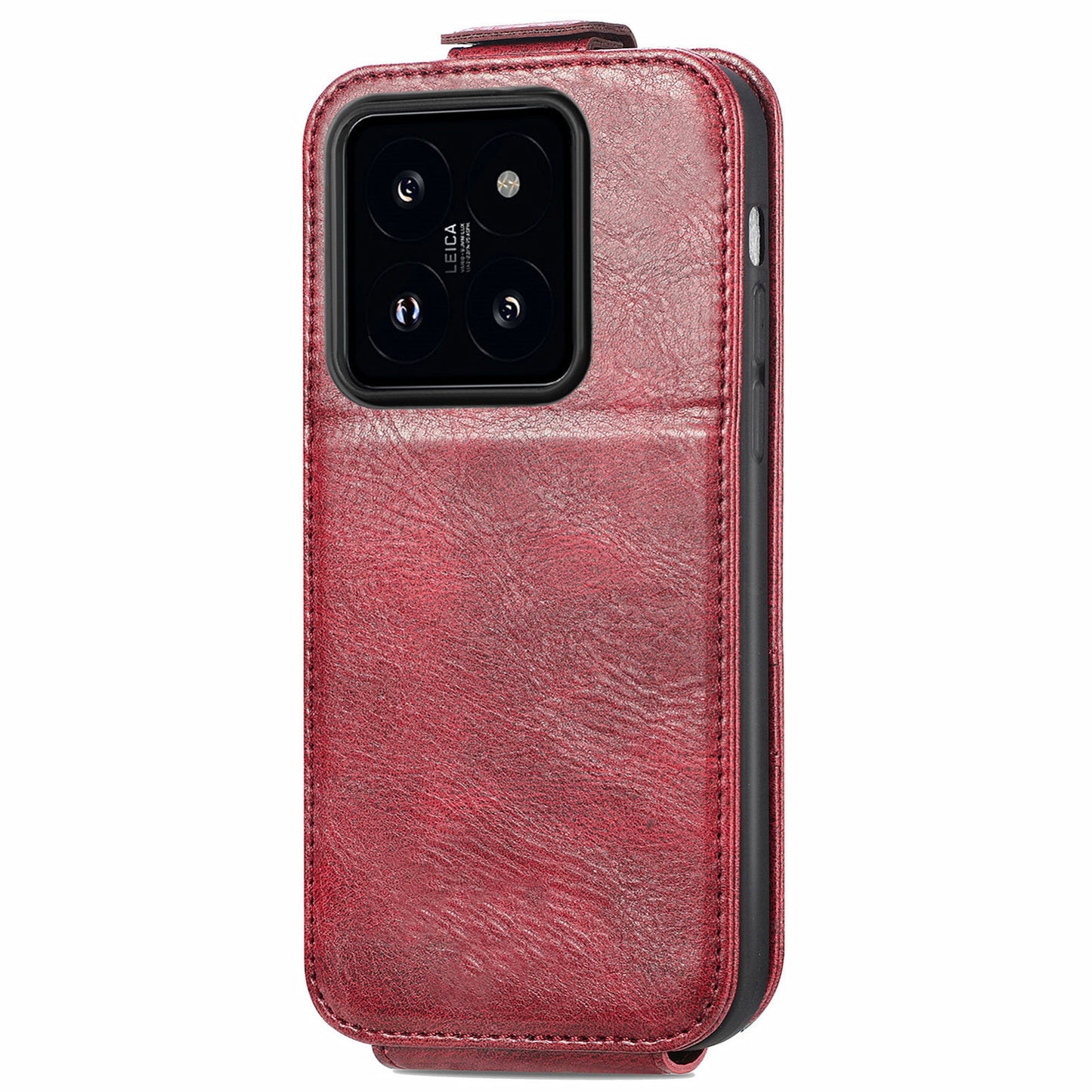 Xiaomi 14 Zipper Wallet Case - Vertical Flip Leather Phone Cover with Multiple Card Slots and Stand