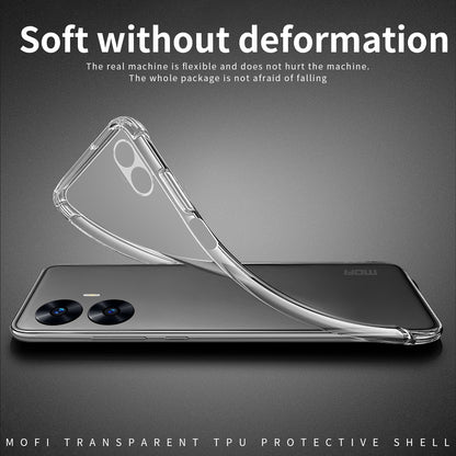 Realme C55 Clear TPU Case - Ultra-Thin, Shockproof, Anti-Yellowing Transparent Soft Protective Cover with Precise Cutouts, Scratch Resistance & Lightweight Design