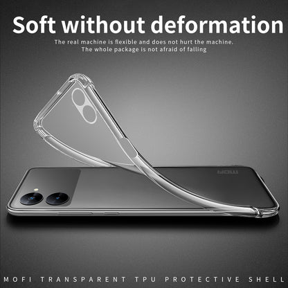 Realme V30/V30T Clear TPU Case - Ultra-Thin, Shockproof, Anti-Yellowing Transparent Soft Protective Cover with Precise Cutouts, Scratch Resistance & Lightweight Design