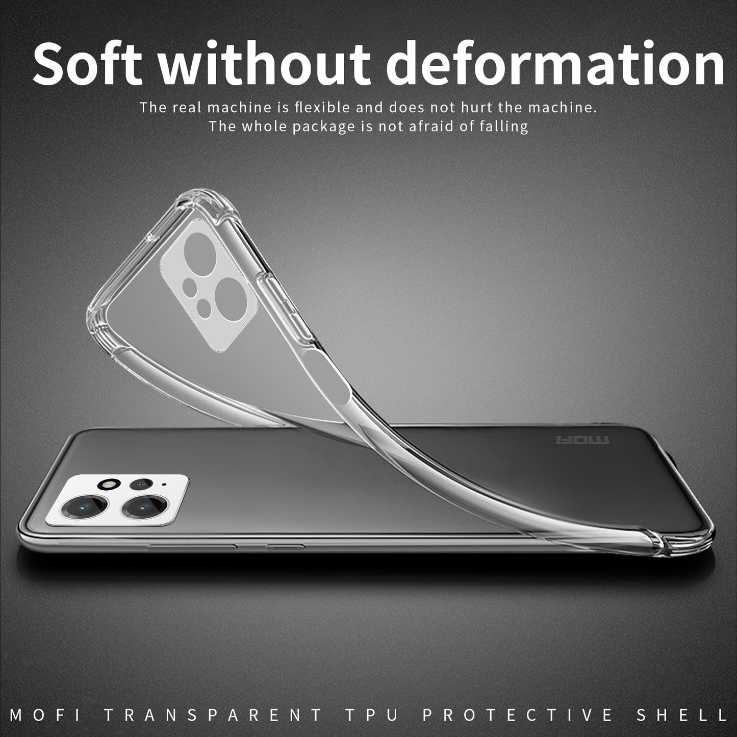 Xiaomi Redmi Note 12 4G Clear TPU Case - Ultra-Thin, Shockproof, Anti-Yellowing Transparent Soft Protective Cover with Precise Cutouts, Scratch Resistance & Lightweight Design