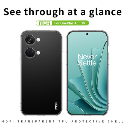 OnePlus Ace 2V Clear TPU Case - Ultra-Thin, Shockproof, Anti-Yellowing Transparent Soft Protective Cover with Precise Cutouts, Scratch Resistance & Lightweight Design
