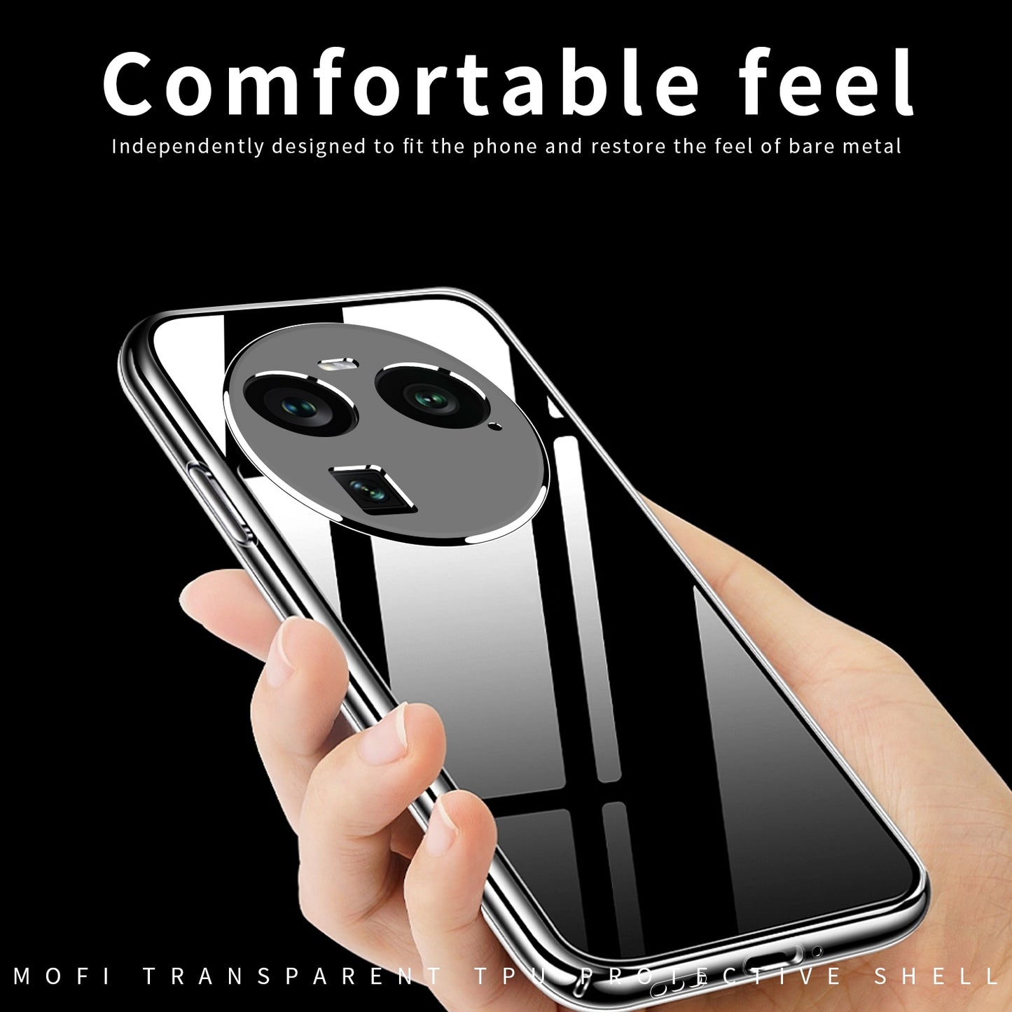 OPPO Find X6 Clear TPU Case - Ultra-Thin, Shockproof, Anti-Yellowing Transparent Soft Protective Cover with Precise Cutouts, Scratch Resistance & Lightweight Design
