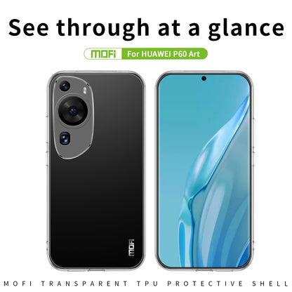 Huawei P60 Art Clear TPU Case - Ultra-Thin, Shockproof, Anti-Yellowing Transparent Soft Protective Cover with Precise Cutouts, Scratch Resistance & Lightweight Design