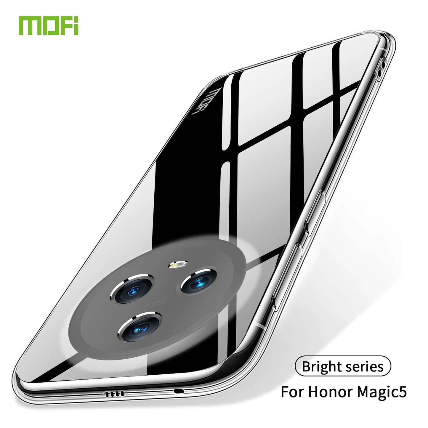 Honor Magic5 Clear TPU Case - Ultra-Thin, Shockproof, Anti-Yellowing Transparent Soft Protective Cover with Precise Cutouts, Scratch Resistance & Lightweight Design