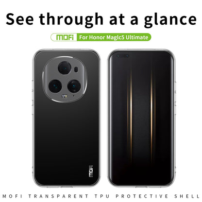 Honor Magic5 Ultimate Clear TPU Case - Ultra-Thin, Shockproof, Anti-Yellowing Transparent Soft Protective Cover with Precise Cutouts, Scratch Resistance & Lightweight Design
