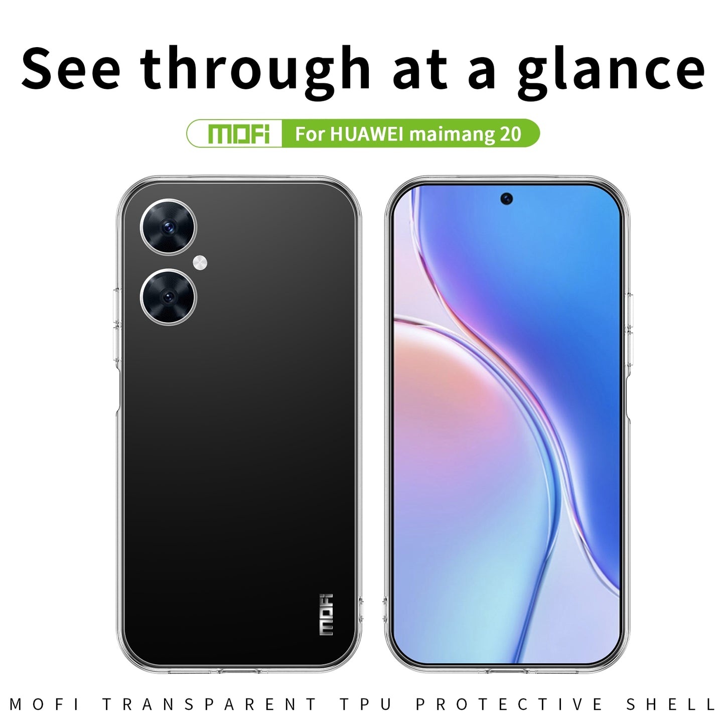 Huawei maimang20 Clear TPU Case - Ultra-Thin, Shockproof, Anti-Yellowing Transparent Soft Protective Cover with Precise Cutouts, Scratch Resistance & Lightweight Design