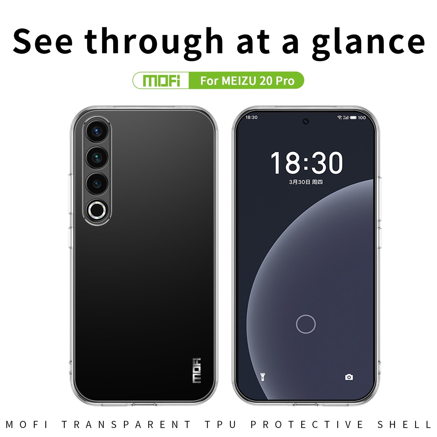 Meizu 20 Pro Clear TPU Case - Ultra-Thin, Shockproof, Anti-Yellowing Transparent Soft Protective Cover with Precise Cutouts, Scratch Resistance & Lightweight Design