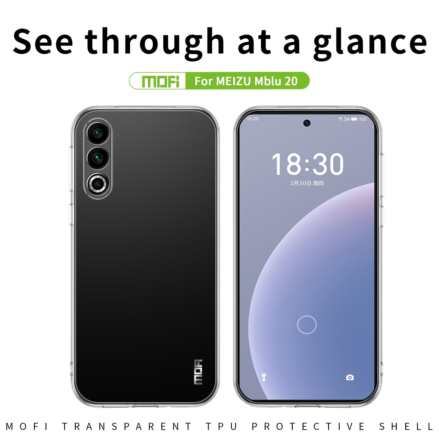 Meizu 20 Clear TPU Case - Ultra-Thin, Shockproof, Anti-Yellowing Transparent Soft Protective Cover with Precise Cutouts, Scratch Resistance & Lightweight Design