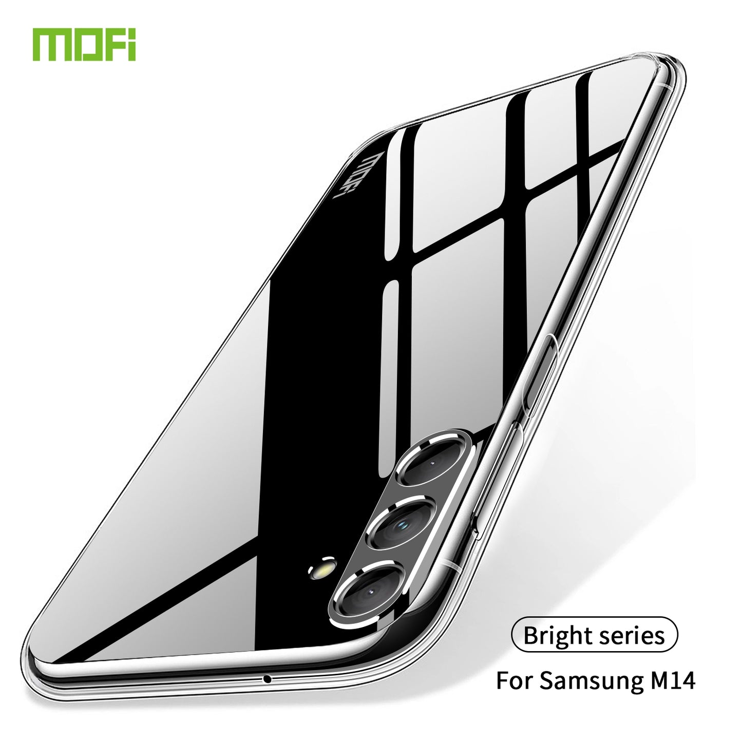 Samsung Galaxy M14 Clear TPU Case - Ultra-Thin, Shockproof, Anti-Yellowing Transparent Soft Protective Cover with Precise Cutouts, Scratch Resistance & Lightweight Design