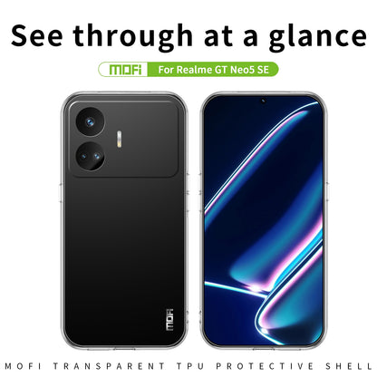 Realme GT Neo5 SE Clear TPU Case - Ultra-Thin, Shockproof, Anti-Yellowing Transparent Soft Protective Cover with Precise Cutouts, Scratch Resistance & Lightweight Design
