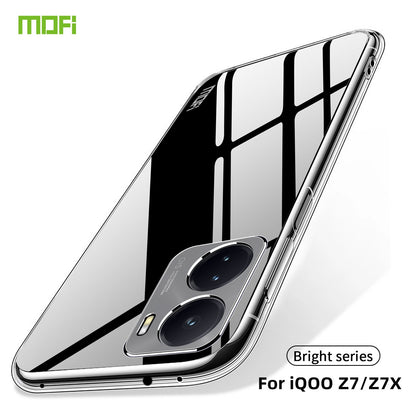 vivo iQOO Z7 Clear TPU Case - Ultra-Thin, Shockproof, Anti-Yellowing Transparent Soft Protective Cover with Precise Cutouts, Scratch Resistance & Lightweight Design