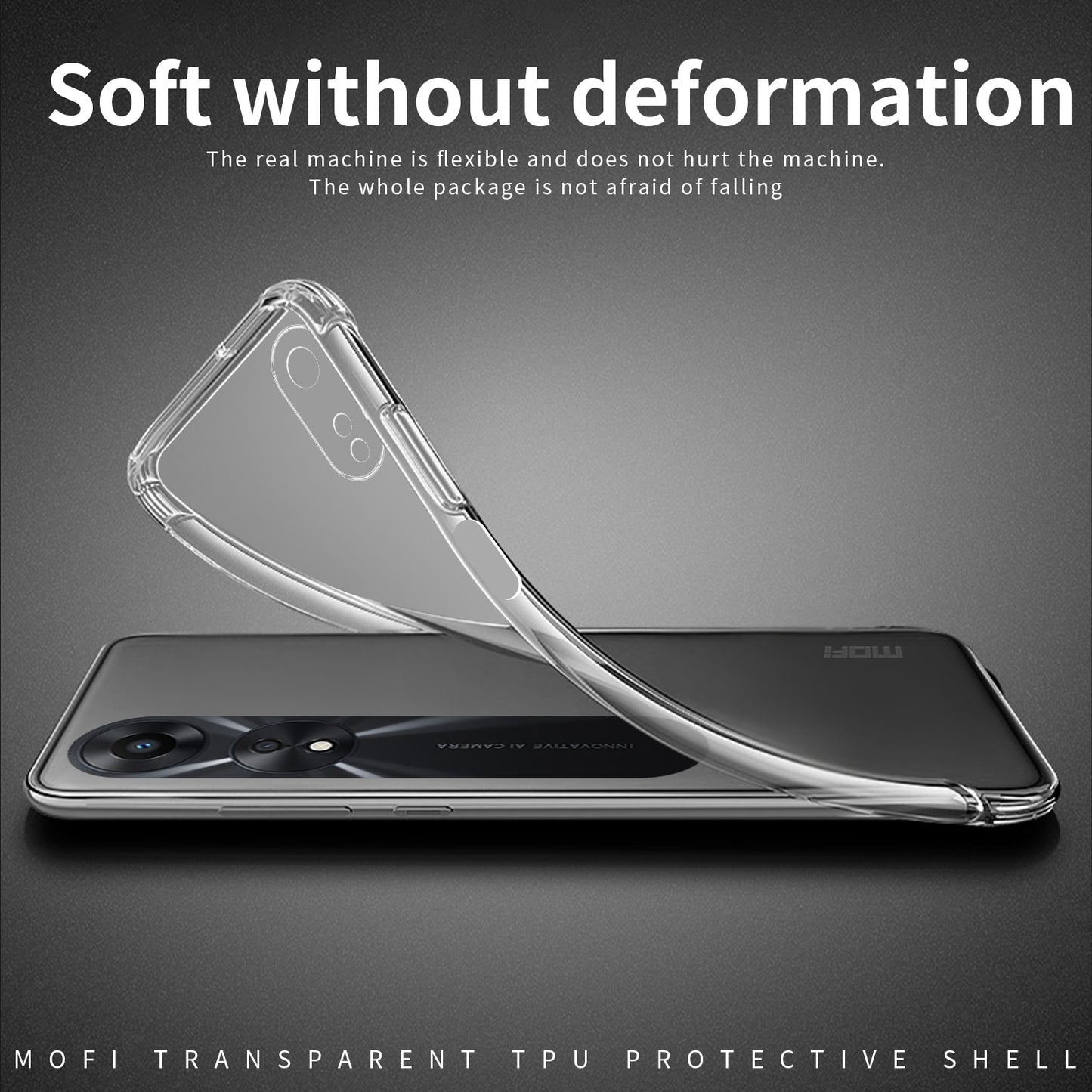 OPPO A58 4G Clear TPU Case - Ultra-Thin, Shockproof, Anti-Yellowing Transparent Soft Protective Cover with Precise Cutouts, Scratch Resistance & Lightweight Design