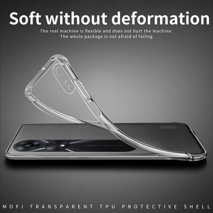 OPPO A58 4G Clear TPU Case - Ultra-Thin, Shockproof, Anti-Yellowing Transparent Soft Protective Cover with Precise Cutouts, Scratch Resistance & Lightweight Design
