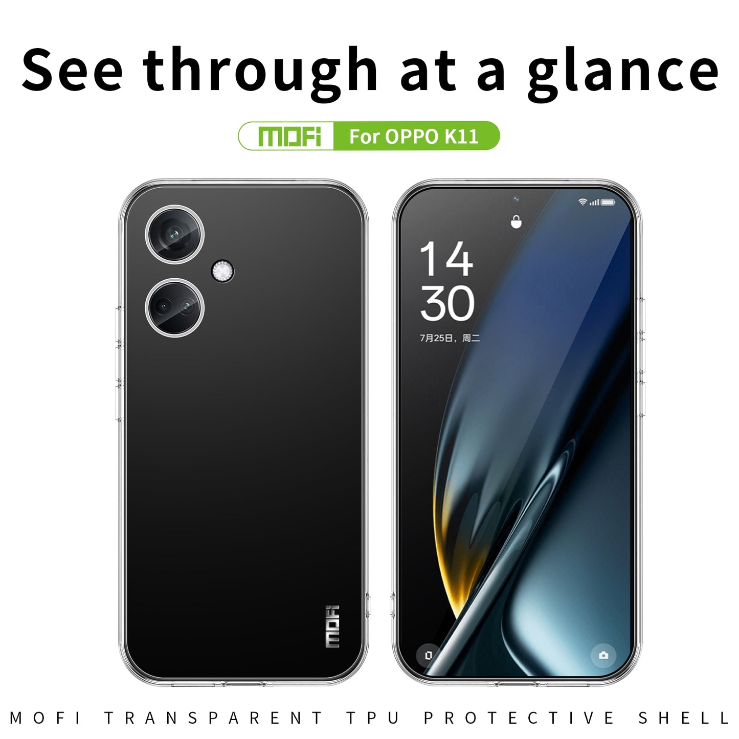OPPO K11 Clear TPU Case - Ultra-Thin, Shockproof, Anti-Yellowing Transparent Soft Protective Cover with Precise Cutouts, Scratch Resistance & Lightweight Design