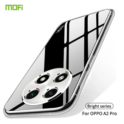 OPPO A2 Pro Clear TPU Case - Ultra-Thin, Shockproof, Anti-Yellowing Transparent Soft Protective Cover with Precise Cutouts, Scratch Resistance & Lightweight Design