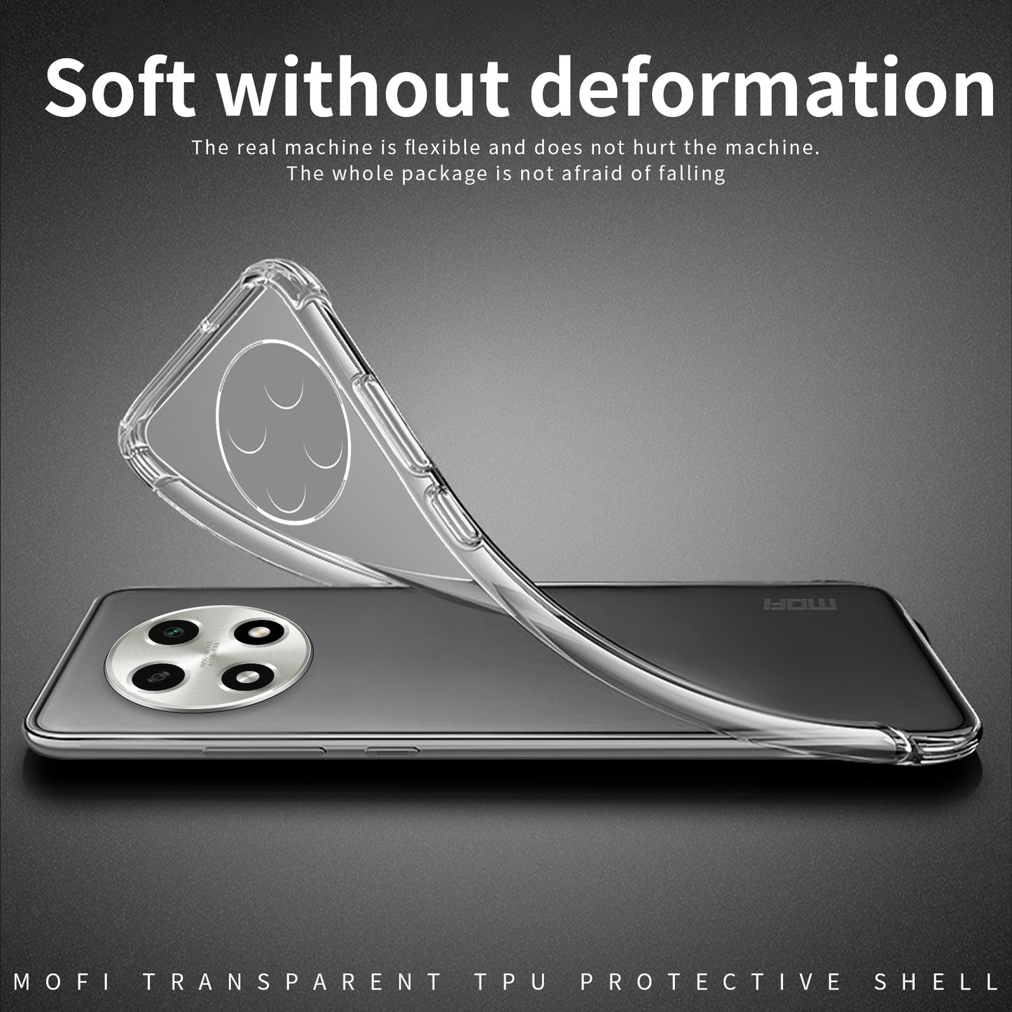 OPPO A2 Pro Clear TPU Case - Ultra-Thin, Shockproof, Anti-Yellowing Transparent Soft Protective Cover with Precise Cutouts, Scratch Resistance & Lightweight Design