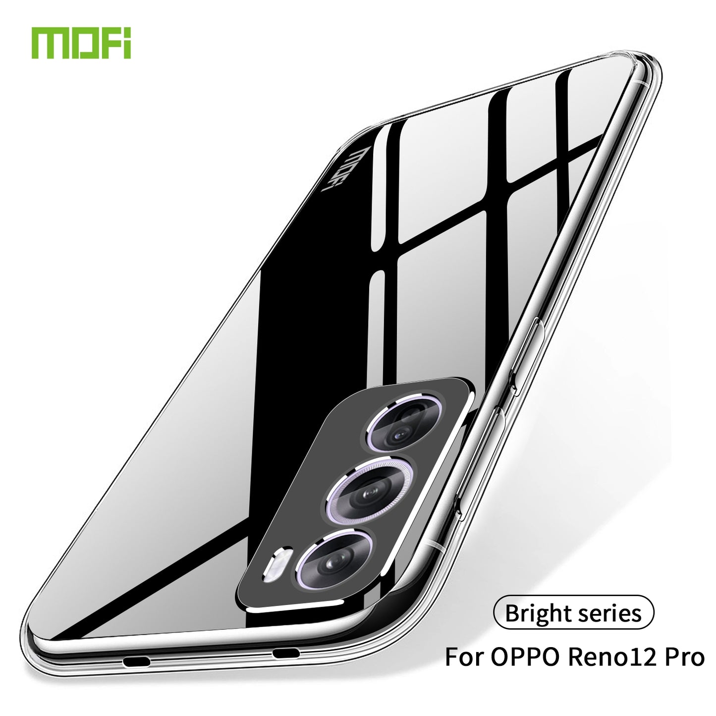 OPPO Reno12 Pro Global Clear TPU Case - Ultra-Thin, Shockproof, Anti-Yellowing Transparent Soft Protective Cover with Precise Cutouts, Scratch Resistance & Lightweight Design
